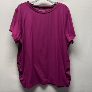 Torrid Active Women's Plum Short Sleeve Ribbed Top 0790